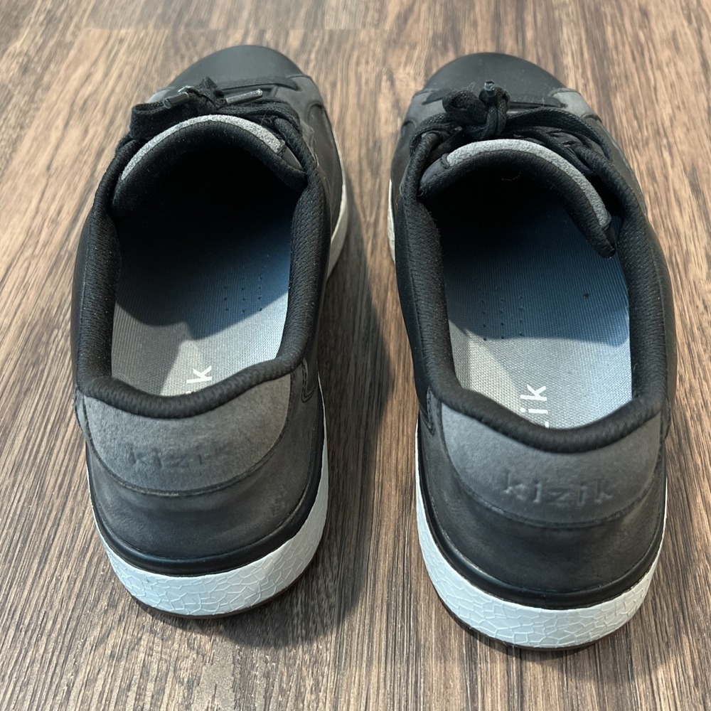 Kizik Vegas Black Leather Sneakers Unisex Men's 9.5 Woman's 10.Casual Shoes - Picture 2 of 8